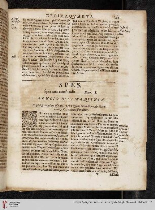 Spes. Concino Decimaquinta
