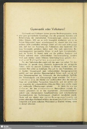 Gymnastik oder Volkstanz?