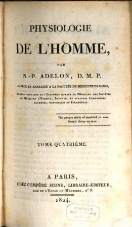 Physiologie de l'homme, 4
