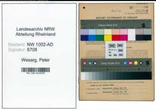Entnazifizierung Peter Wesarg, geb. 27.01.1893 (Oberfeuerwehrmann)