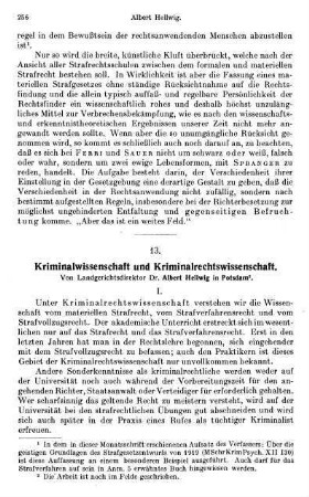 256-269, Kriminalwissenschaft und Kriminalrechtswissenschaft