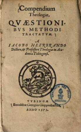 Compendium theologiae, quaestionibus methodi tractatum ...