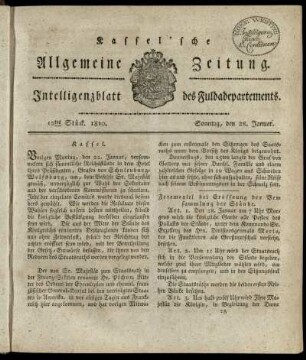12tes Stueck, Sonntag, den 28. Januar 1810