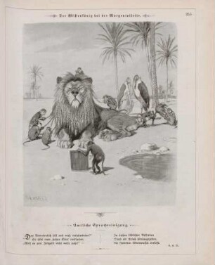 "Der Wüstenkönig bei der Morgentoilette"