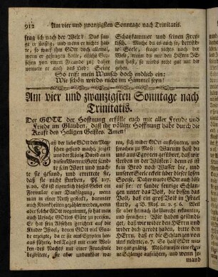 912-928, Am vierundzwanzigsten Sonntage nach Trinitatis