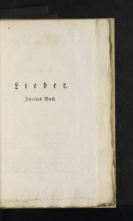 Lieder. Zweites Buch.