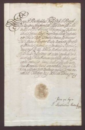 Salzburger Studienzeugnisse des Grafen Johann Nepomuk von Montfort.