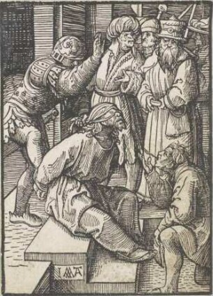 Die Verspottung Christi, Blatt 35 (von 66) aus der Serie "Die Kleine Passion"
