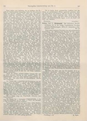 346 [Rezension] Sydow, E., Kirchenzucht. Mit besonderer Berücksichtigung der in der ev. Landeskirche Preußens geltenden Bestimmungen