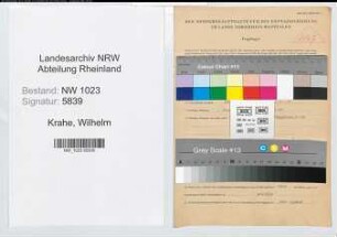 Entnazifizierung Wilhelm Krahe , geb. 10.03.1899 (Verw.Angets.)