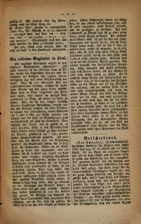 Straubinger Tagblatt. Unterhaltungsblatt zum Straubinger Tagblatt. 1868