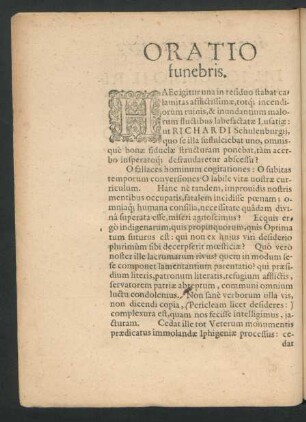 Oratio Funebris.