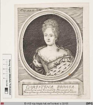Bildnis Christine Sophie, Erbprinzessin zu Braunschweig-Lüneburg-Wolfenbüttel