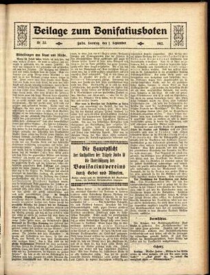 Zweite Ausgabe vom Sonntag, den 01. September 1912.