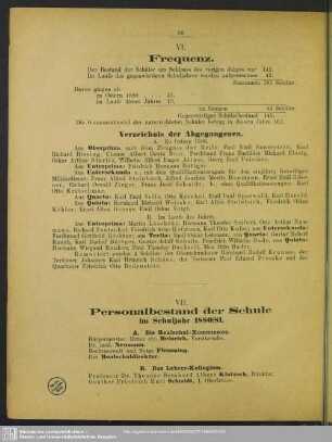 VI. Frequenz