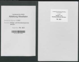 Amt Schlüsselburg - Bauerschaft Döhren: Unterlagen der Revisionskommission - Band 2