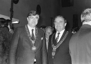 Freiburg im Breisgau: Festakt im Augustinermuseum anlässlich der 20-jährigen Städtepartnerschaft mit Innsbruck [u.a. mit Rolf Böhme]
