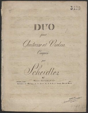 Duo pour guitarre et violon, No. [1]