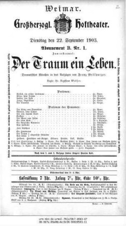 Der Traum ein Leben