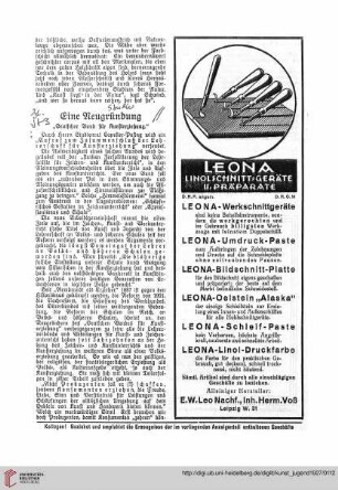 N.F. 7.1927 S. 96-100: Eine Neugründung : Deutsche Bund für Kunsterziehung