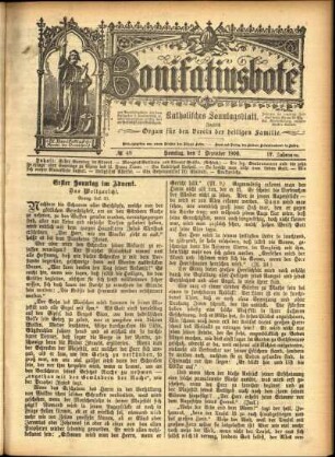 Ausgabe vom Sonntag, den 02. Dezember 1900.