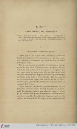 Livre V: L'art ogival ou gothique