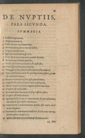 De Nuptiis, Pars Secunda.