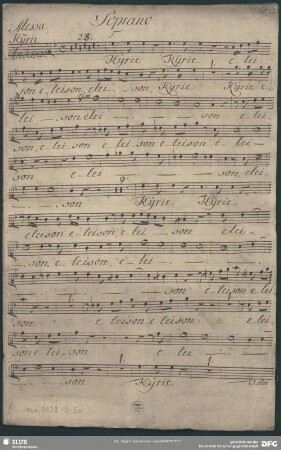 Masses - Mus.3032-D-5a : V (4), Coro, orch - F; HocJ A2.2.7