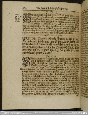 Die zwey und siebenzigste Predigt aus Zach. IX. v. 15. 16.