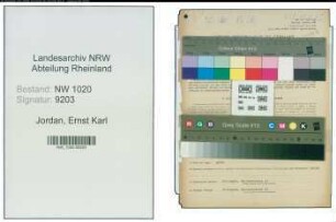 Entnazifizierung Ernst Karl Jordan , geb. 16.03.1909 (Kaufmann)