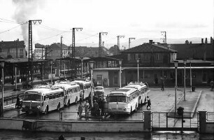 Freiburg: Omnibusbahnhof von der Haslacher Brücke