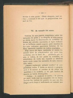 78. El triunfo del zorro.