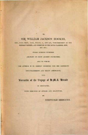 Narrative of the voyage of H.M.S. Herald during the years 1845-51, under the command of Captain Henry Kellett, R.N., C.B. : being a circumnavigation of the globe, and three cruizes to the arctic regions in search of Sir John Franklin : in two volumes. 1