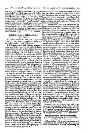 Prinzipienlehre, pädagogische