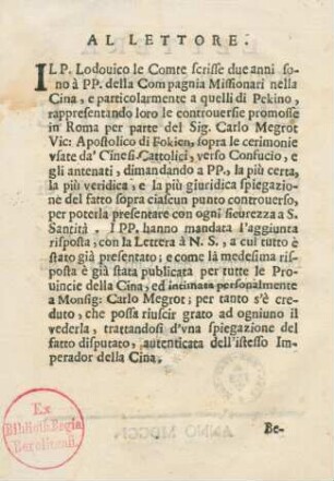 Al lettore