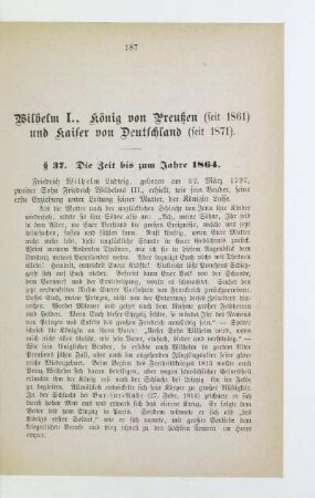 Wilhelm I., König von Preußen (seit 1861) und Kaiser von Deutschland (seit 1871)