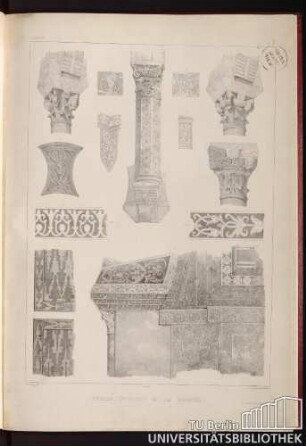 Pl. 6. Cordoue. Détails. Intérieur de la mosquée.