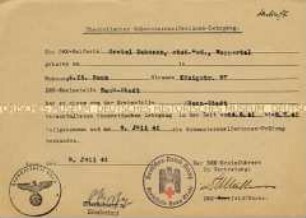 Teilnahmebescheinigung für einen Lehrgang für Schwesternhelferinnen