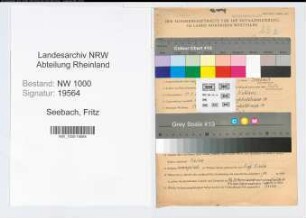 Entnazifizierung Fritz Seebach, geb. 11.01.1906 (Schlosser)