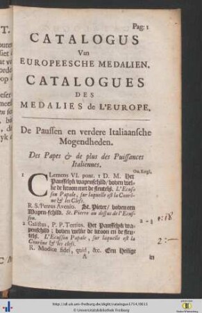 Catalogus Van Europeesche Medalien.