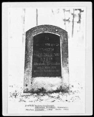 Grabstein des Abraham Alexander (+1918)