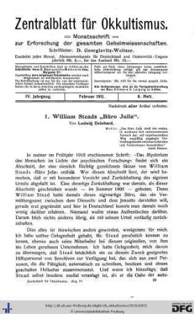 8. Heft (Feb. 1911)
