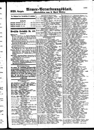929. Ausgabe.Donnerstag, 6. April 1916