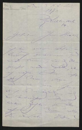 Brief an Heinrich Henkel : 16.06.1873