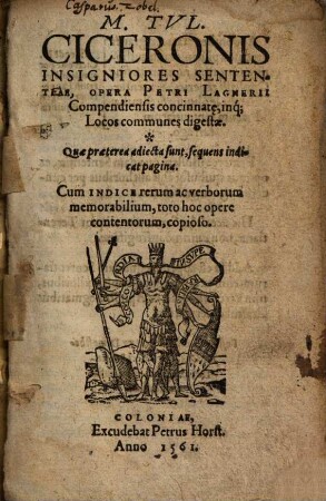 M. Tul. Ciceronis insigniores sententiae