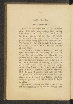 Drittes Kapitel. Der Zufluchtsort.