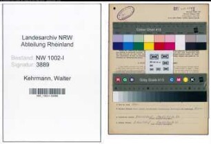 Entnazifizierung Walter Kehrmann, geb. 07.06.1887 (Ingenieur)