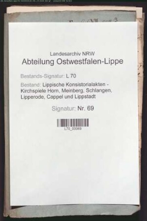 Rückständige Pachteinkünfte der Pastoreien