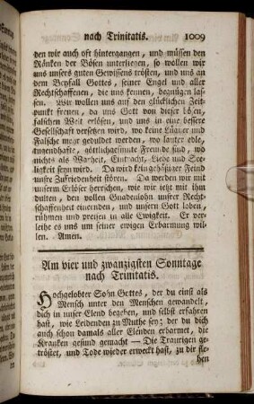 Am vier und zwanzigsten Sonntage nach Trinitatis.