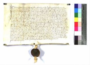 Conrad Fischbacher, Bürger zu Esslingen, bestellt dem Pfarrhof zu Esslingen einen jährlichen Zins aus seinem Haus nebst Zubehörden zu Esslingen.